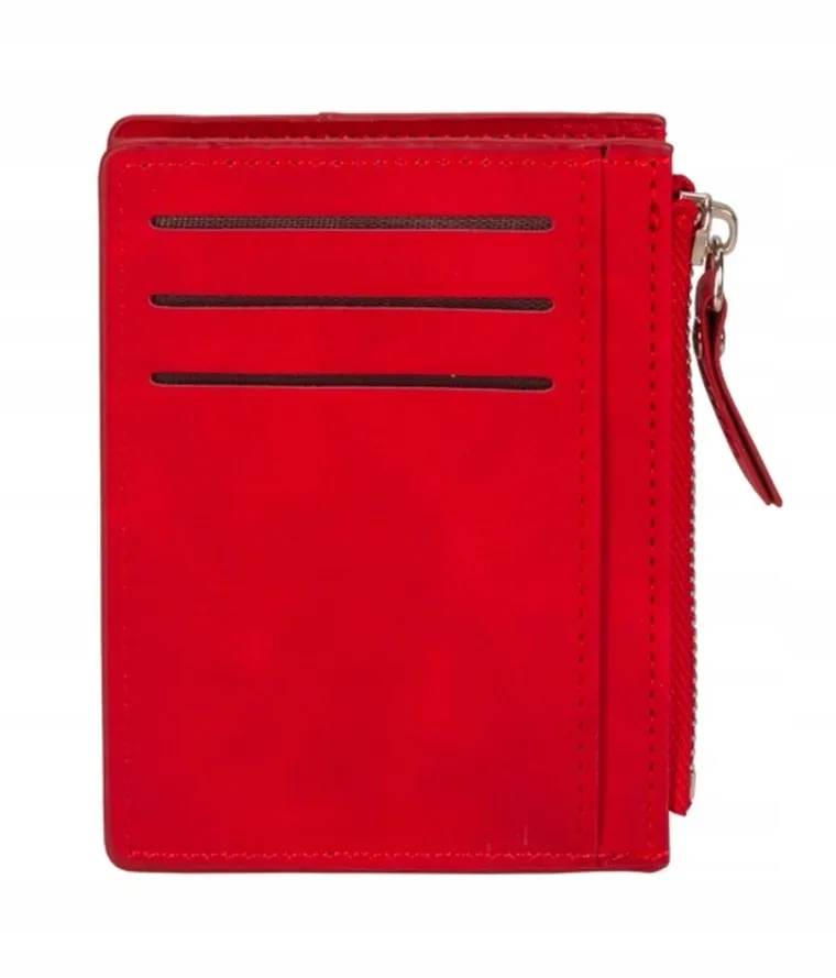 Antra, portfel na karty z suwakiem, czerwony