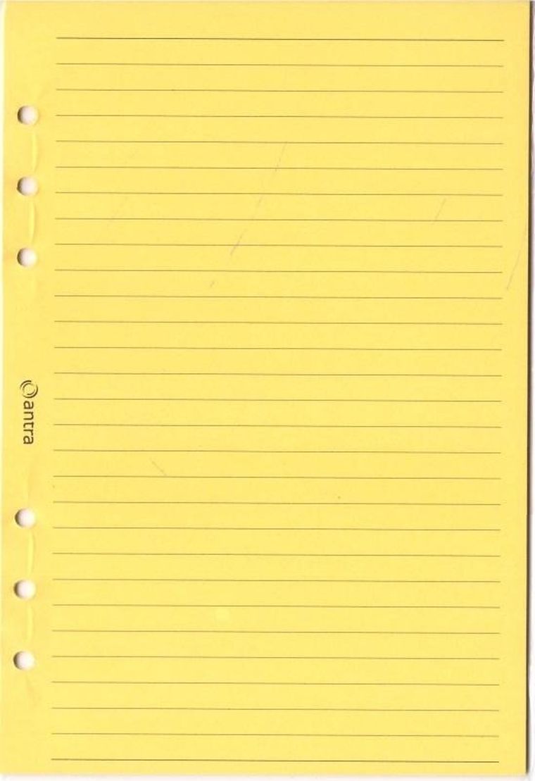 Antra, wkład do organizera A5, linia żółta