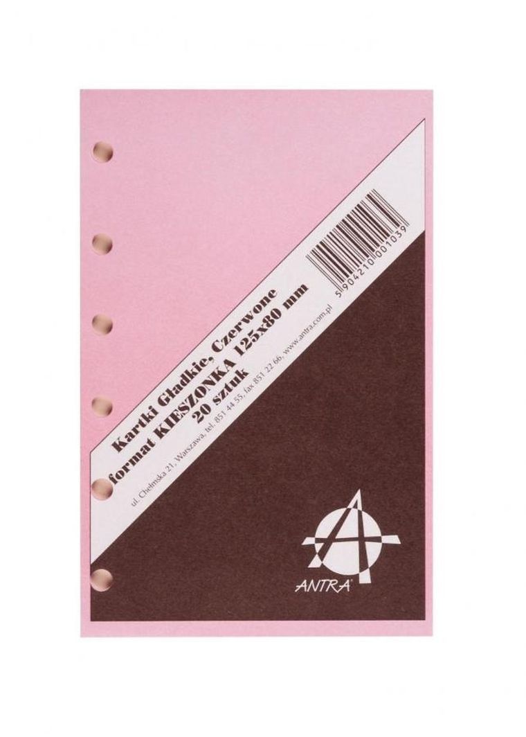 Antra, wkład do organizera, kieszonka, Czysta czerwona