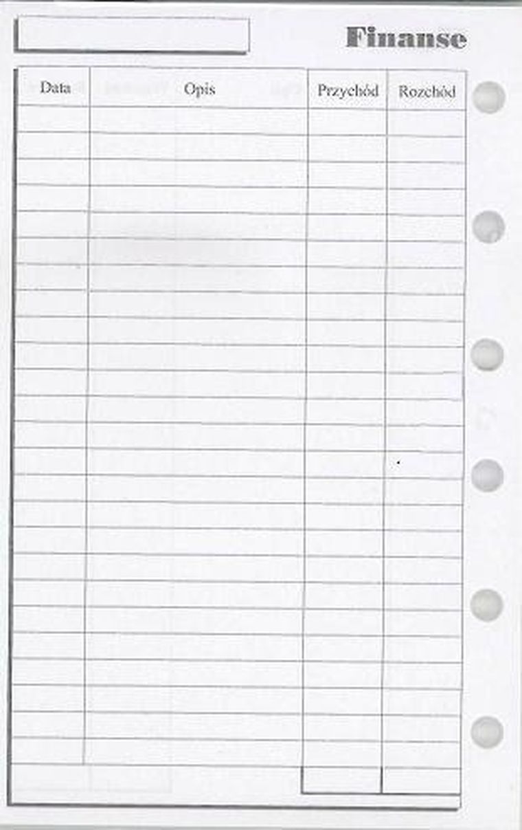 Antra, wkład do organizera, kieszonka, Finanse