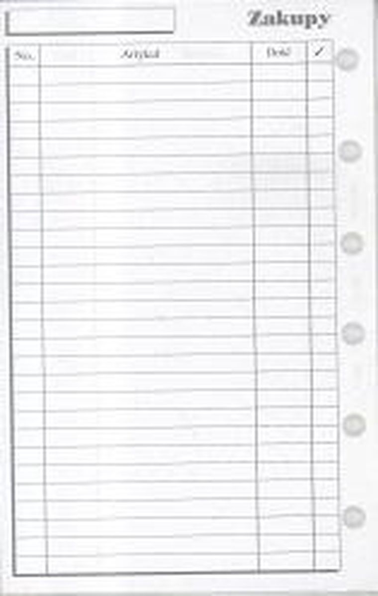 Antra, wkład do organizera, kieszonka, Zakupy