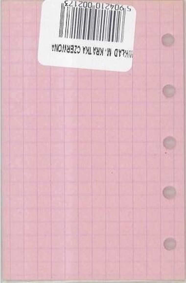 Antra, wkład do organizera, mini, Kratka czerwona