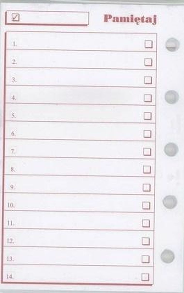 Antra, wkład do organizera, mini, Pamiętaj