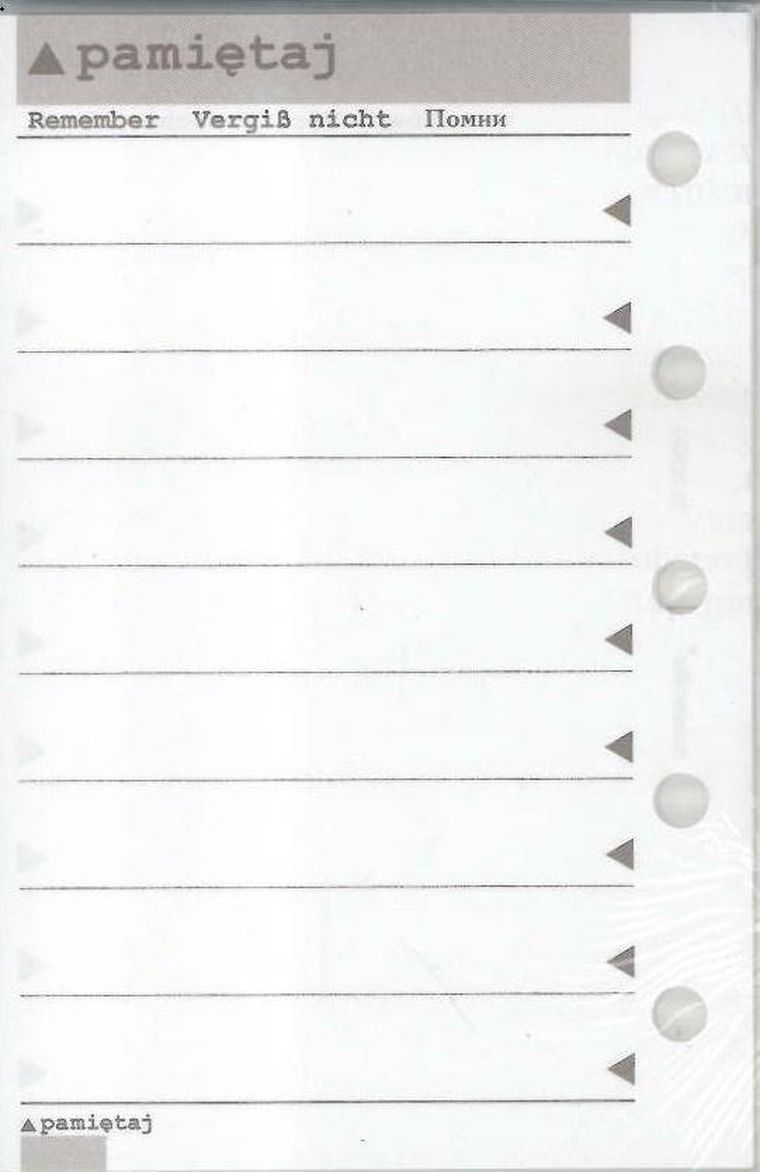 Antra, wkład do organizera, mini, Pamiętaj