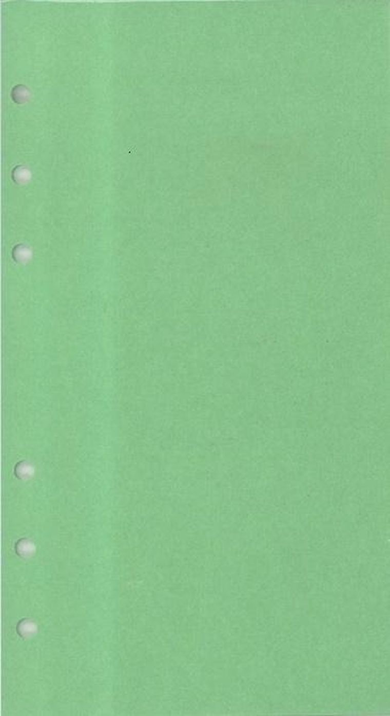 Antra, wkład do organizera, strona, Czysta zielona