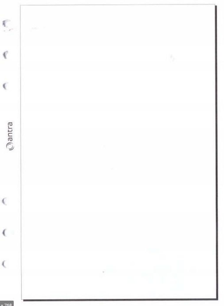 Antra, wkład do segregatora, A5, czysty, biały