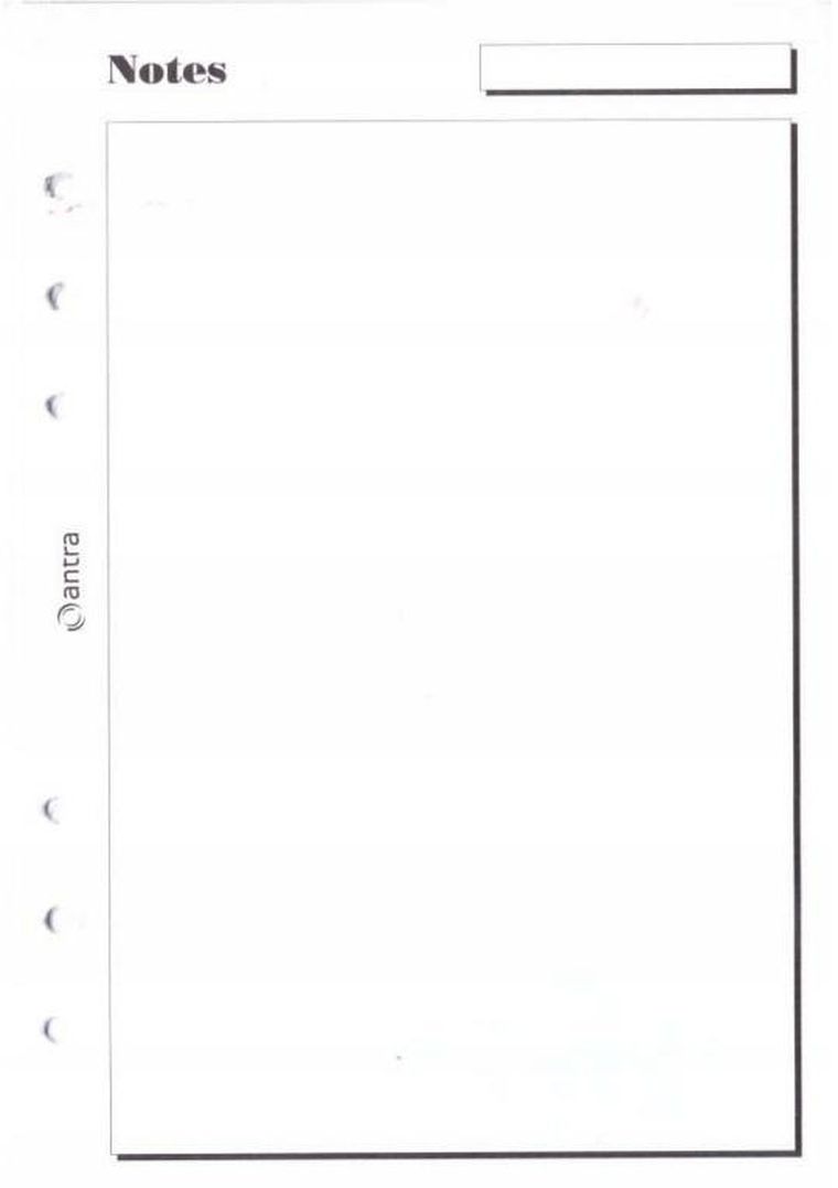 Antra, wkład do segregatora, notes