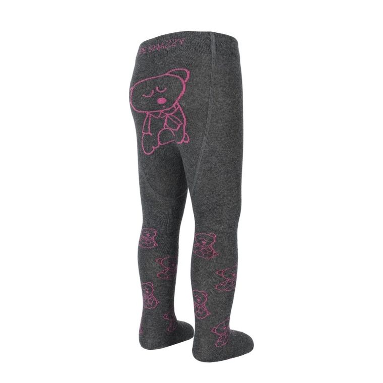 Antypoślizgowe rajstopy dziewczęce, szare, Be Snazzy