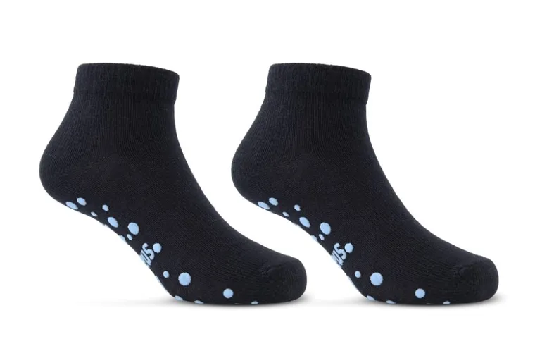 Antypoślizgowe skarpetki chłopięce, stopki, czarne, Be Snazzy