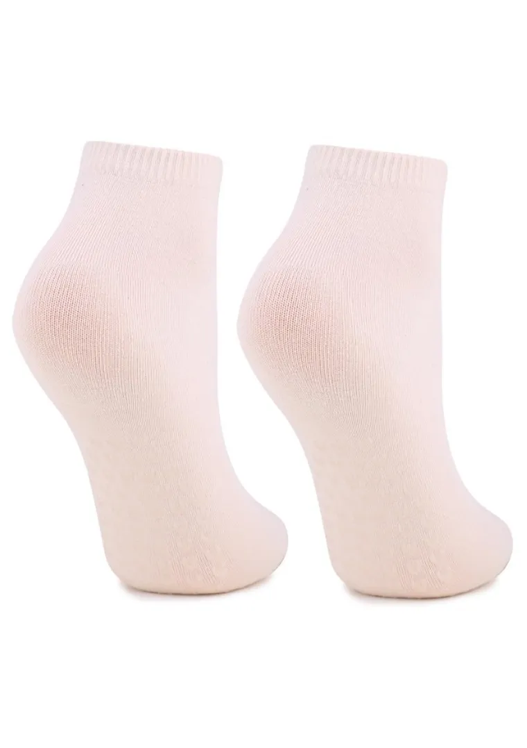 Antypoślizgowe skarpetki damskie, beżowe, Marilyn