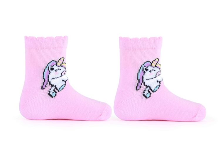 Antypoślizgowe skarpetki dziewczęce, różowe, Be Snazzy