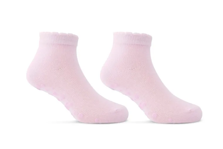 Antypoślizgowe skarpetki dziewczęce, stopki, jasnoróżowe, Be Snazzy