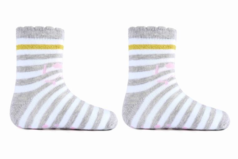 Antypoślizgowe skarpetki dziewczęce, szare, Be Snazzy