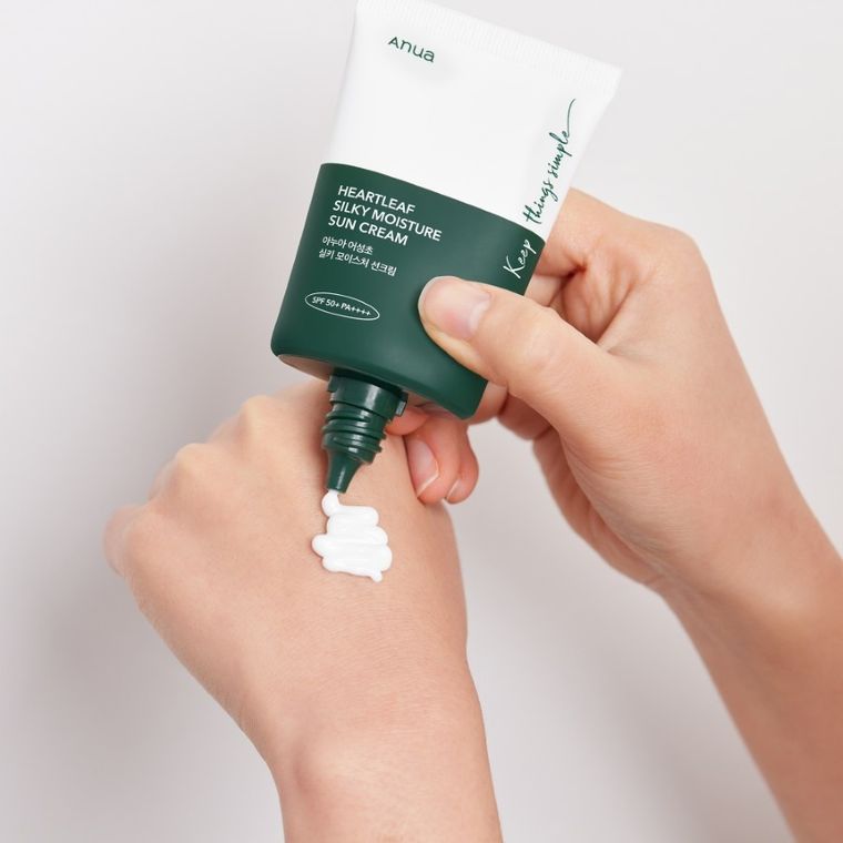 Anua, Heartleaf Silky, krem do twarzy z filtrem SPF50 Pa++++ 50 ml