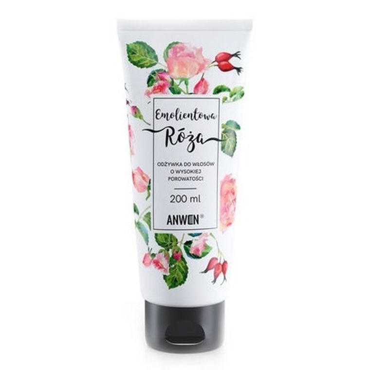 Anwen, odżywka do włosów o wysokiej porowatości, Emolientowa Róża, 200 ml