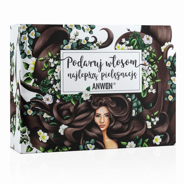 Anwen, Podaruj Włosom Najlepszą Pielęgnację zestaw Hair Me More, szampon do włosów, 200 ml + Nothing Sili, maska do włosów, 200 ml + Happy Ends, serum na końcówki, 20 ml