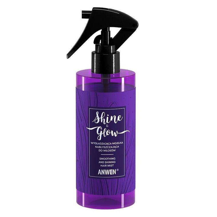 Anwen, Shine & Glow, wygładzająca mgiełka nabłyszczająca do włosów, 150 ml