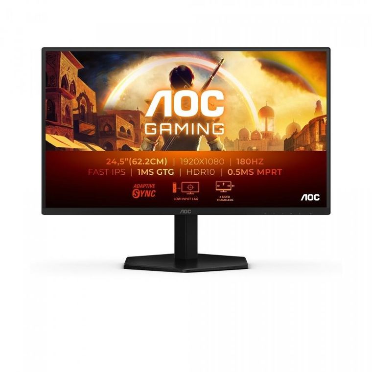 Aoc, monitor, 24.5", 25G42E, 180Hz, Fast IPS, HDMI, DP