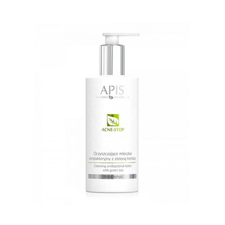 Apis, Acne-Stop, oczyszczające mleczko antybakteryjne z zieloną herbatą, 300 ml