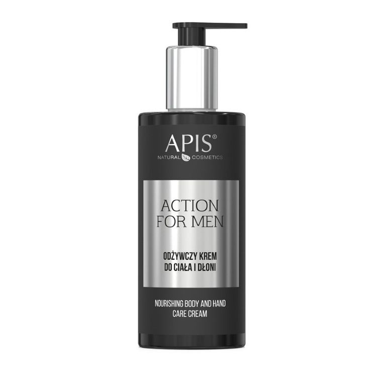 Apis, Action For Men, odżywczy krem do ciała i dłoni, 300 ml