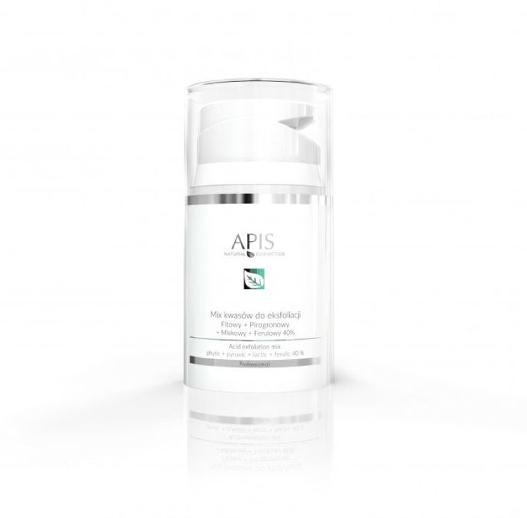 Apis, Exfoliation Acid, mix kwasów do eksfoliacji, Fitowy + Pirogronowy + Mlekowy + Ferulowy 40%, 50 ml