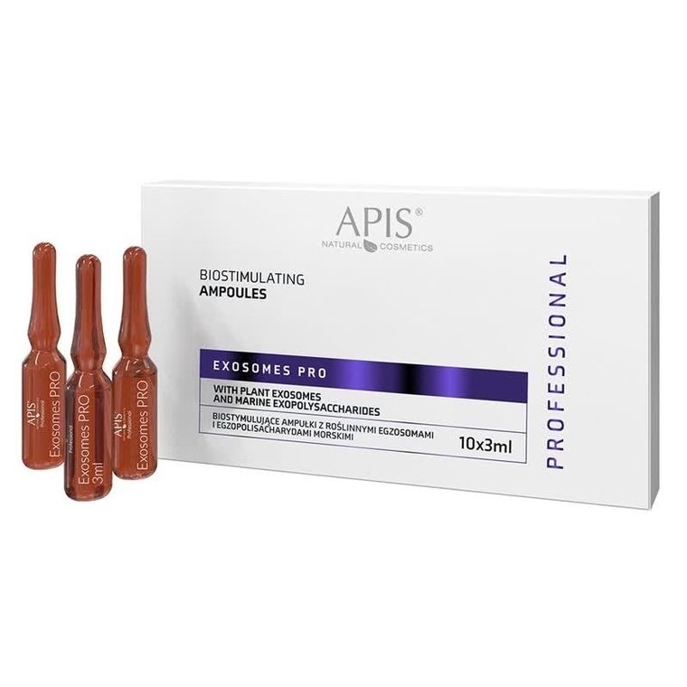 Apis, Exosomes Pro, biostymulujące ampułki z roślinnymi egzosomami, 10-3 ml