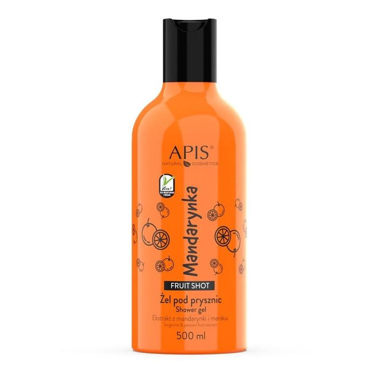 APIS, Fruit Shot, żel pod prysznic, Mandarynka, 500 ml