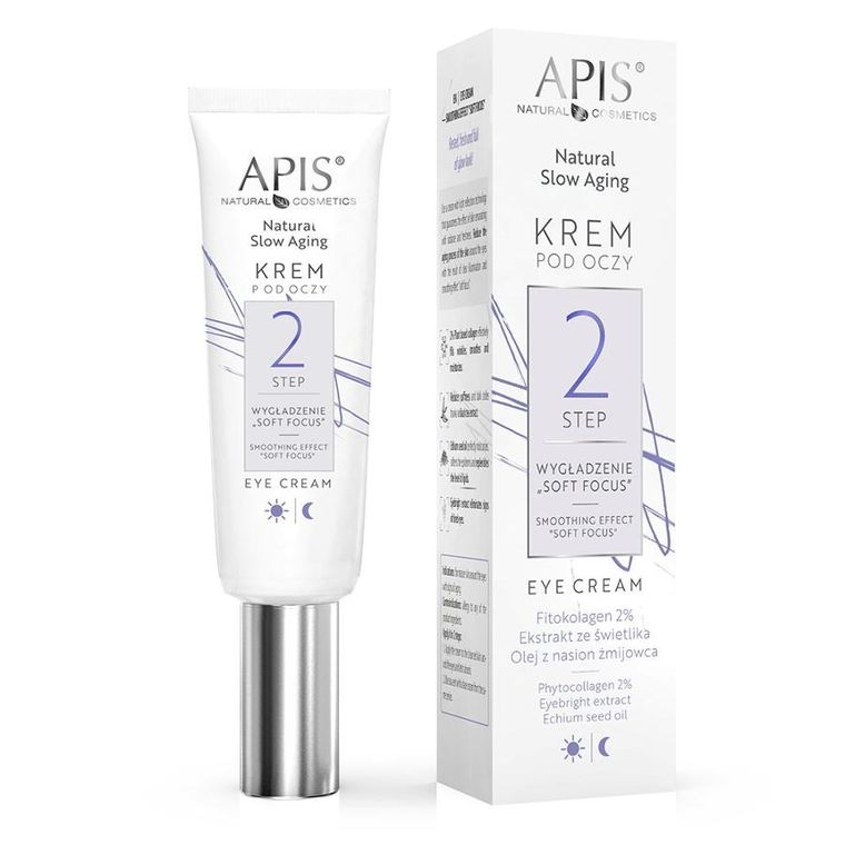 Apis, Natural Slow Aging, krem pod oczy step 2 wygładzenie, 15 ml