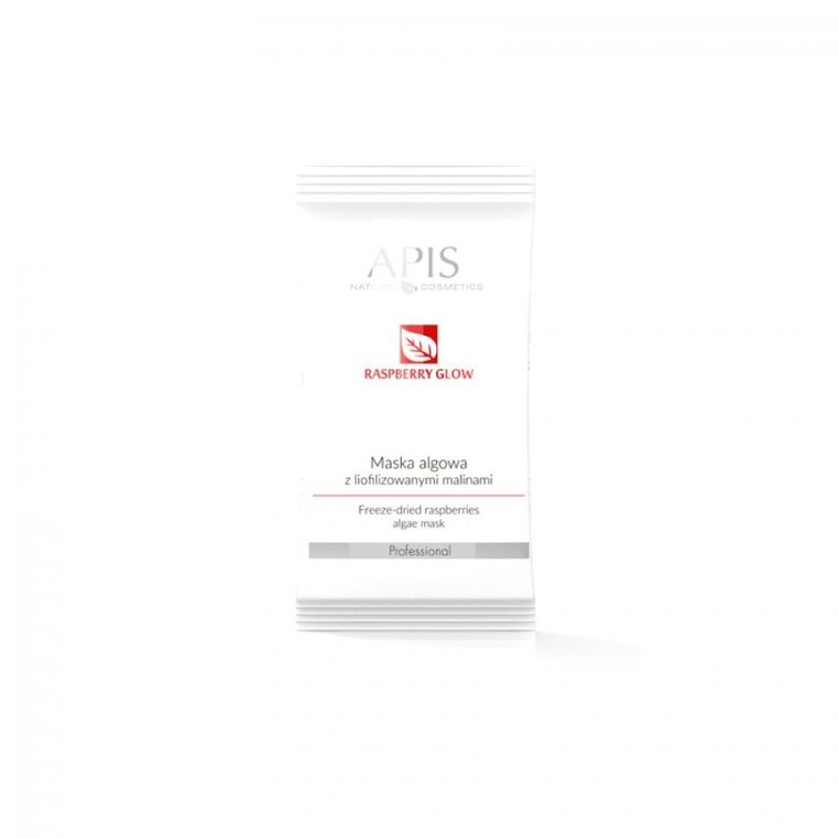 APIS, Raspberry Glow, Algae Mask, maska algowa z liofilizowanymi malinami, 20g