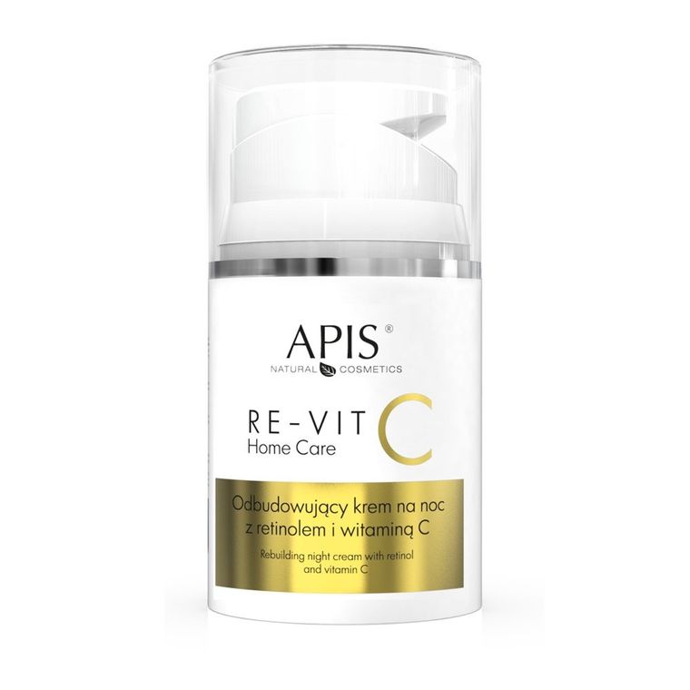 Apis, Re-Vit C Home Care, odbudowujący krem na noc z retinolem i witaminą C, 50 ml