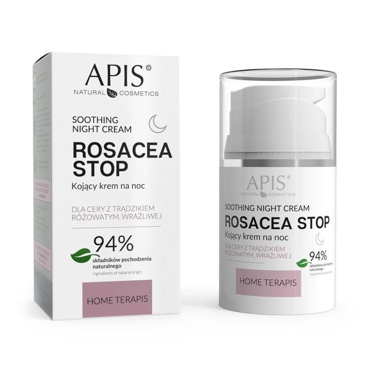 Apis, Rosacea-Stop, kojący krem na noc do cery z trądzikiem różowatym i wrażliwej, 50 ml
