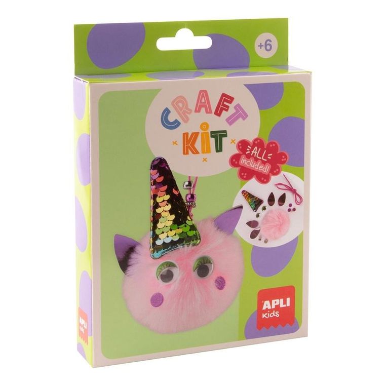 Apli Kids, Craft Kit, zestaw do robienia breloczków, Jednorożec