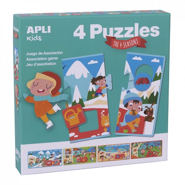 Apli Kids, Cztery pory roku, puzzle, 4 układanki