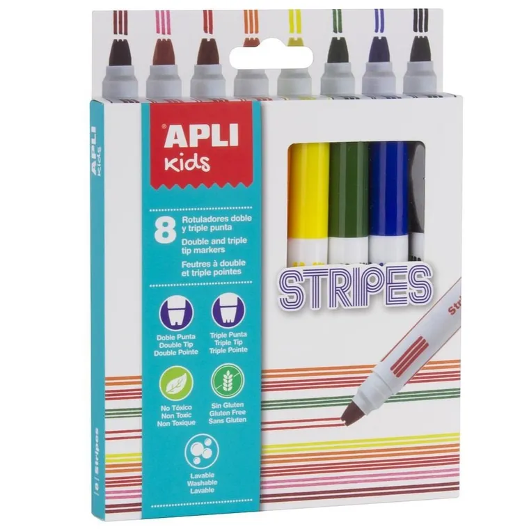 Apli Kids, flamastry do robienia kresek, 8 kolorów