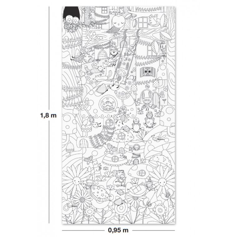 Apli Kids, Magiczny las, gigantyczny plakat do kolorowania