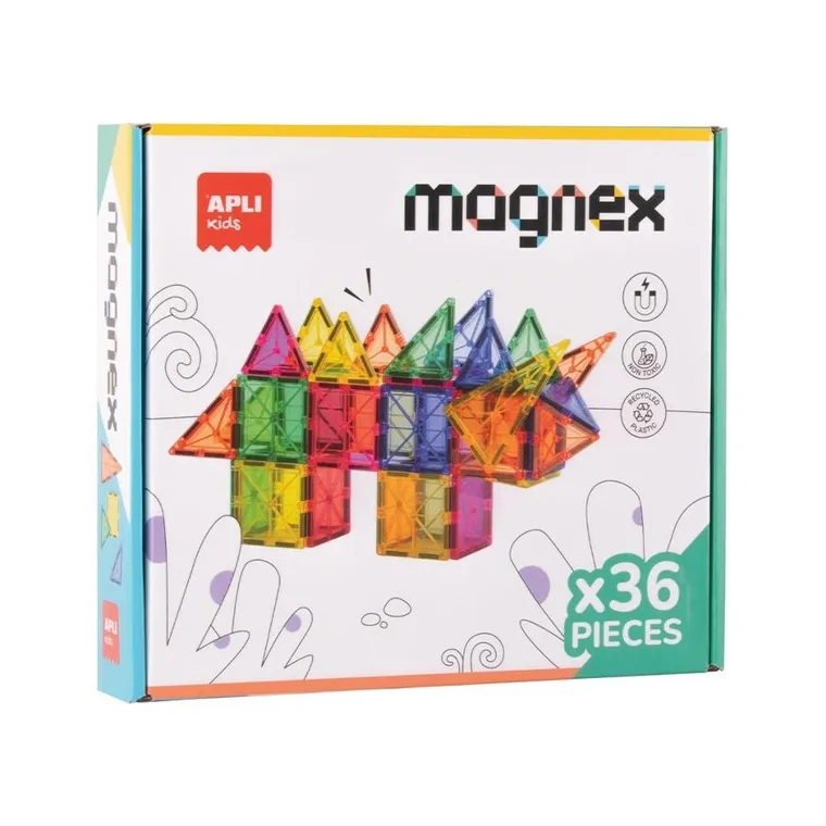 Apli Kids, Magnex, klocki magnetyczne, 36 elementów