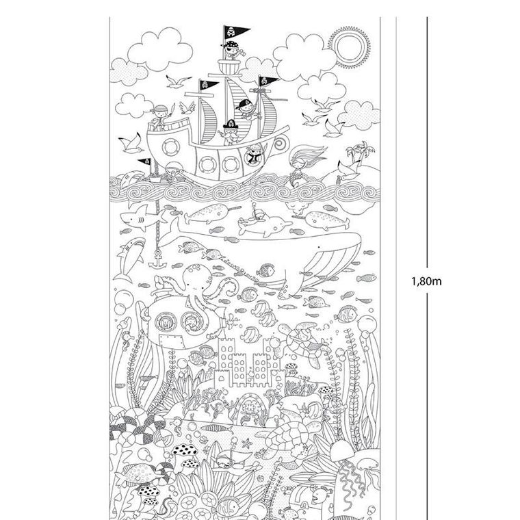 Apli Kids, Morska przygoda, gigantyczny plakat do kolorowania