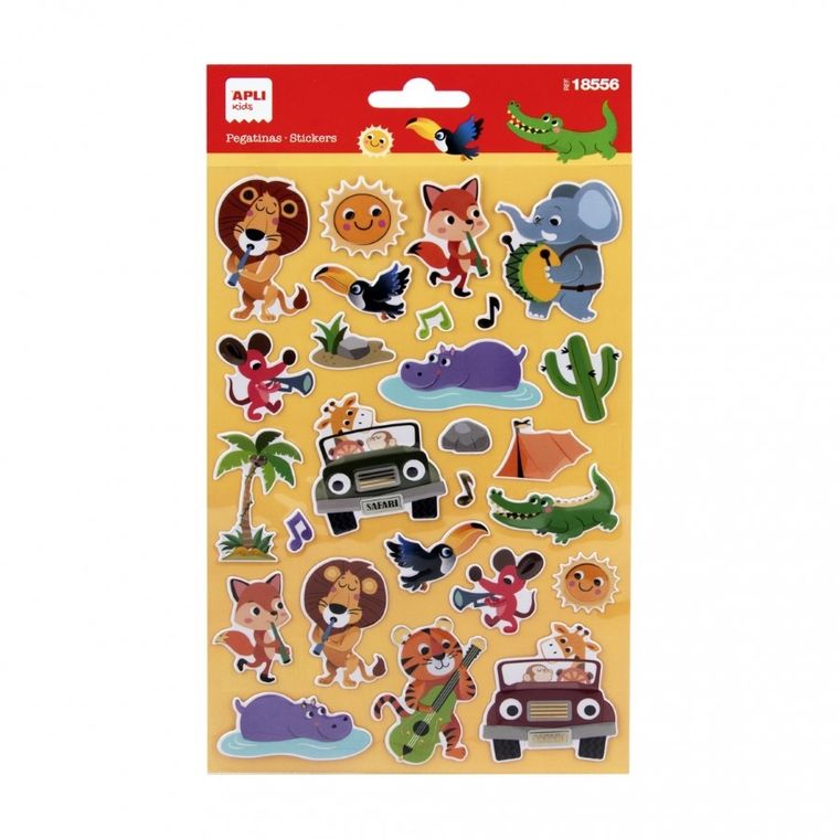 Apli Kids, naklejki metaliczne, zwierzęta z instrumentami