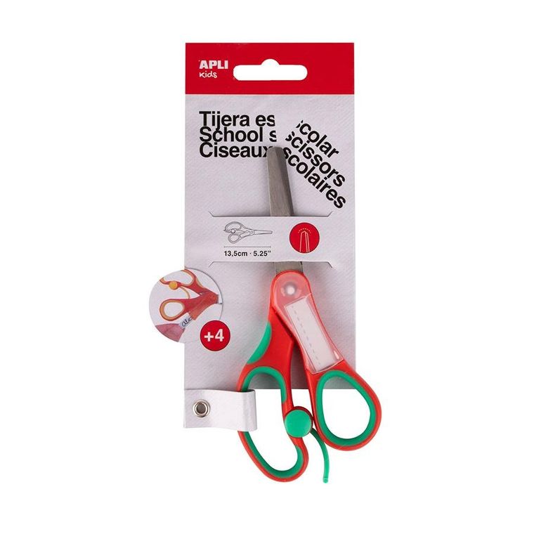 Apli Kids, nożyczki dla przedszkolaków, czerwone, 13 cm