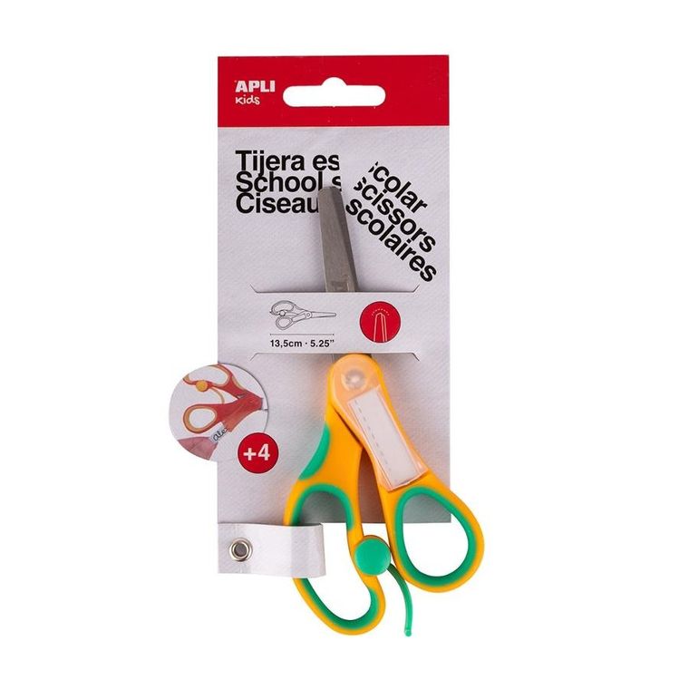 Apli Kids, nożyczki dla przedszkolaków, żółte, 13 cm