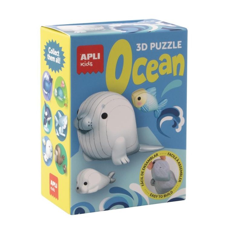 Apli Kids, Ocean, Foka, puzzle 3D