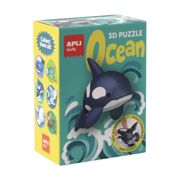 Apli Kids, Ocean, Orka, puzzle 3D