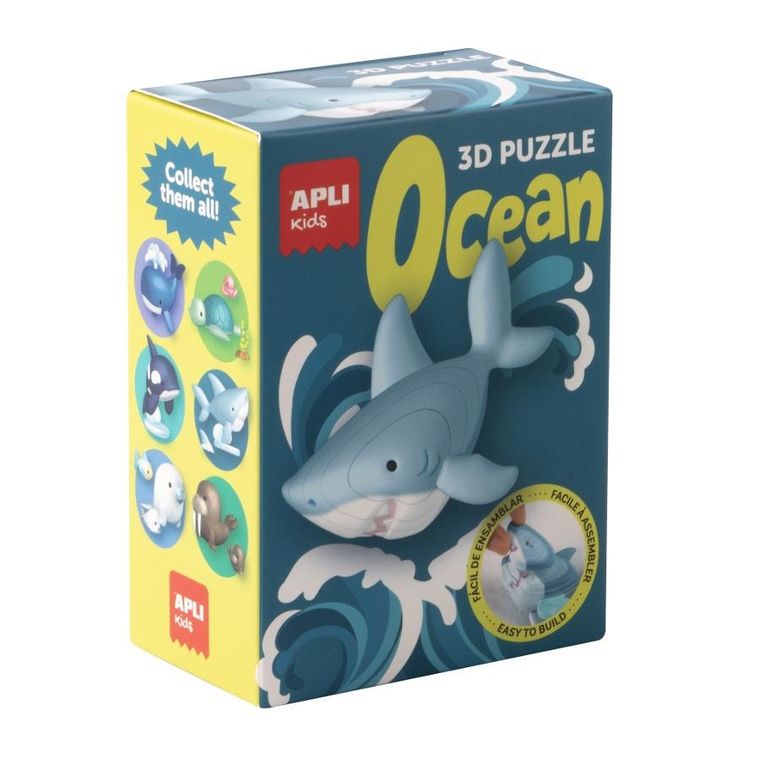 Apli Kids, Ocean, Rekin, puzzle 3D