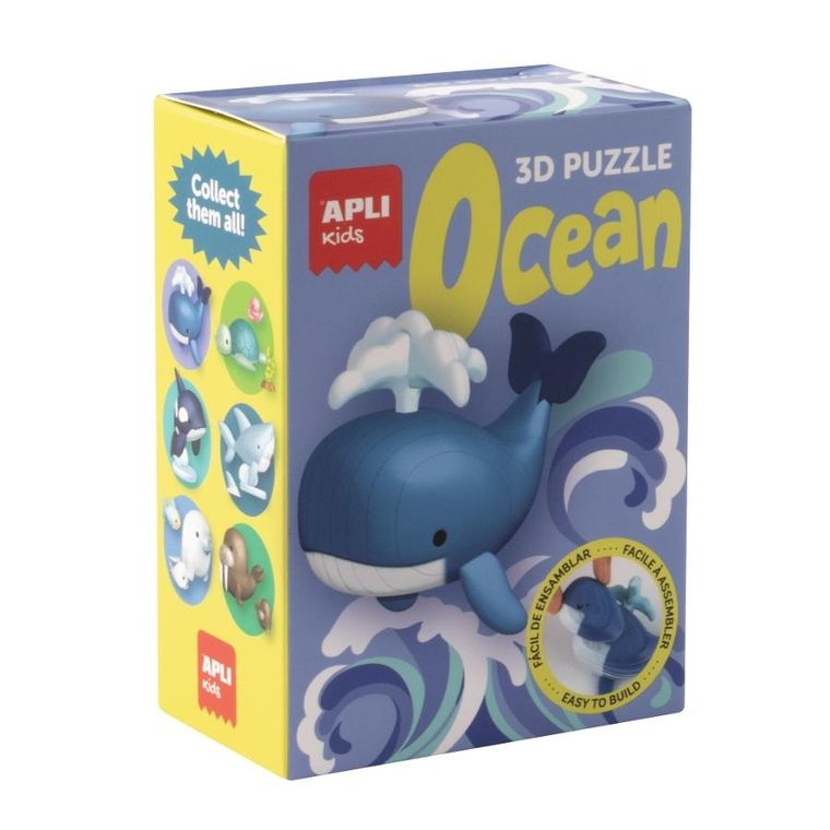 Apli Kids, Ocean, Wieloryb, puzzle 3D