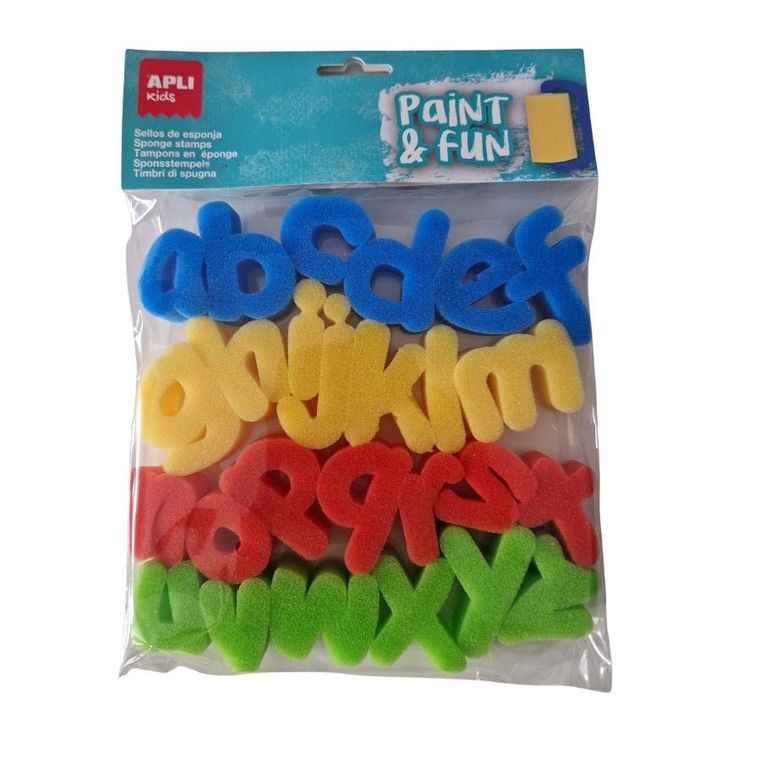 Apli Kids, pieczątki z gąbki, małe litery