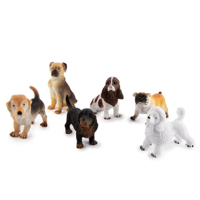 Apli Kids, Psy, zestaw gniotków sensorycznych, 6 szt.