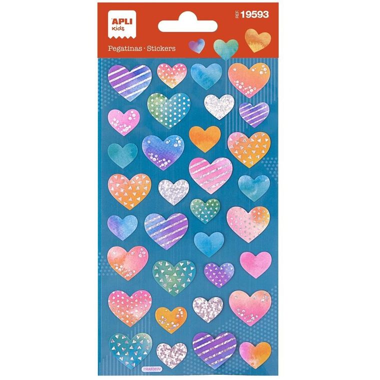Apli Kids, Serduszka, naklejki holograficzne
