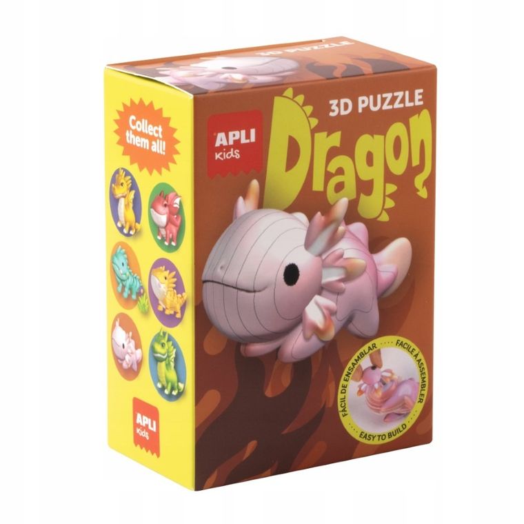 Apli Kids, Smoki, Różowy, puzzle 3D