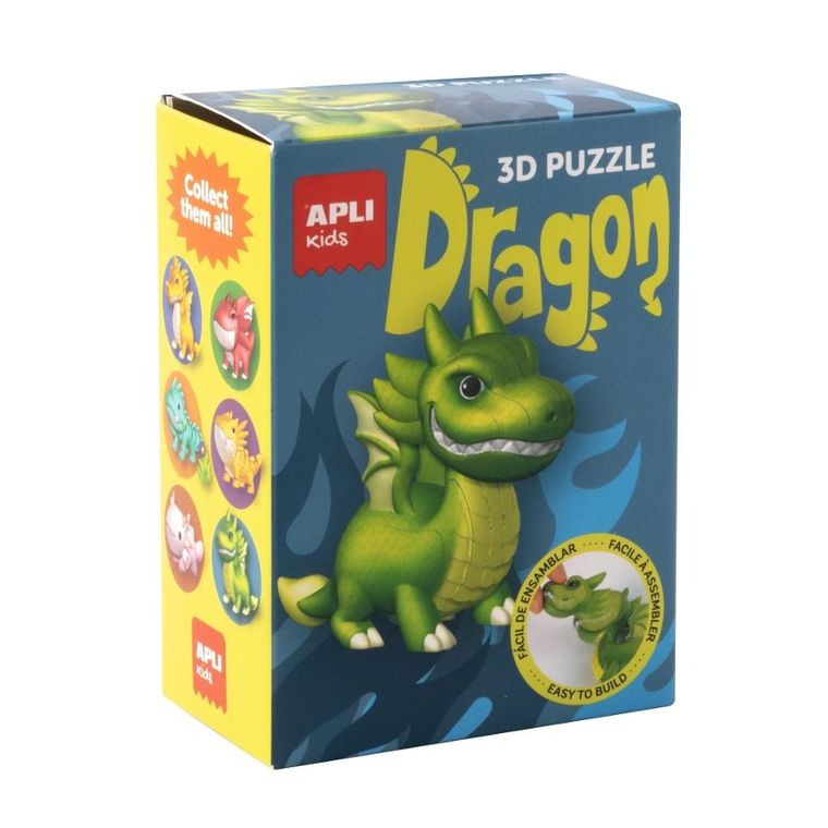 Apli Kids, Smoki, Zielony, puzzle 3D