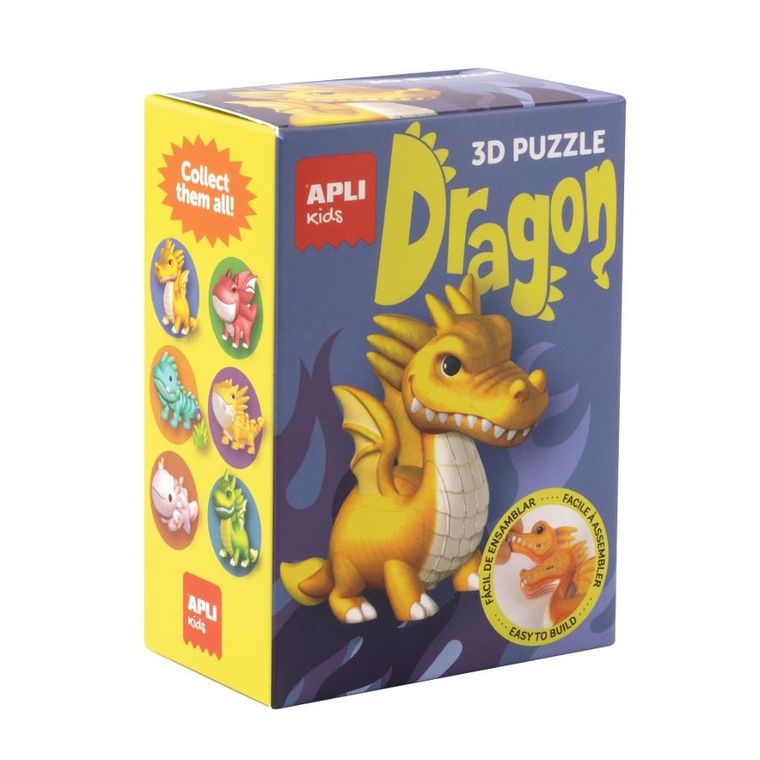 Apli Kids, Smoki, Żółty, puzzle 3D